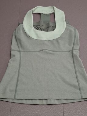 Lululemon Athletica Gray and White Tank Top